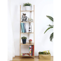 Étagère de rangement moderne mobile à 5 niveaux pour plantes de livres, maison, salon, salle de bains, échelle, étagère