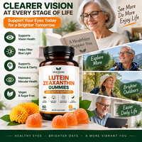 Lutein Zeaksantin Göz Sağlığı Jelibonları Görme Destekleyici Takviye Göz Vitaminleri Jelibon Vegan Şekersiz Çiğnenebilir Özel Etiket Toplu