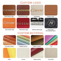 Sac de toilette de luxe COSSNI avec logo personnalisé en cuir véritable, grande capacité, organiseur de maquillage de voyage, trousse de toilette pour femmes