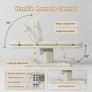 Cama de Tratamiento Estética Eléctrica Moderna Madamcenter con Tira de Luces LED, Elevación Hidráulica y Diseño Plegable para Uso en Salón - Product Image 4