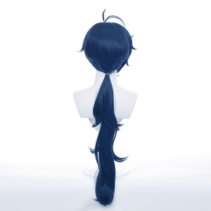 Peluca Ainizi, Nueva Llegada, 90cm de Largo, Sintética, Hecha a Máquina, Azul Oscuro, Peluca de Cosplay de Kaeya Alberich de Genshin Impact para Hombre - Product Image 6