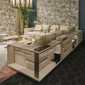Sofas modernes italienisches Design Luxus Schnitts ofa Wohnzimmer Leder Modulare Sofa garnitur Möbel
