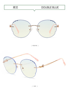 Gafas de Alta Calidad sin Montura con Protección Anti Luz Azul, Gafas Clásicas de Marca de Lujo, Gafas Anti Rayos Azules para Computadora - Product Image 6