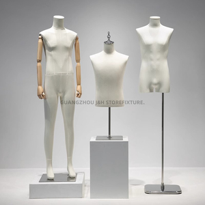 <span class=keywords><strong>Ropa</strong></span> de moda <span class=keywords><strong>para</strong></span> modista, <span class=keywords><strong>maniquí</strong></span> sin rostro <span class=keywords><strong>para</strong></span> mujer, <span class=keywords><strong>ropa</strong></span> de cuerpo completo, brazos articulados de lino, <span class=keywords><strong>maniquí</strong></span> de pie envuelto en tela masculina - Product Image 2