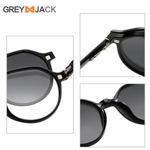 Lunettes de soleil Grey Jack, monture TR90, UV400, polarisées, charnières à ressort, unisexe, noir - Product Image 4