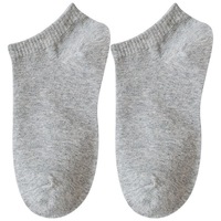 Chaussettes décontractées pour hommes en polyester et coton, absorbantes, blanches, noires, grises, pour le printemps et l'été, vente en gros d'usine à prix réduit