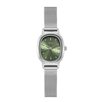 Montre Femme Ovale à Quartz en Acier Inoxydable, Design Minimaliste, Étanche, Luxe Léger