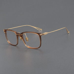 Chất lượng cao 22-g177 Kính mát Retro cho nam giới và phụ nữ vuông Acetate và khung Titan với mô hình rắn và vị trí Ống kính - Product Image 6