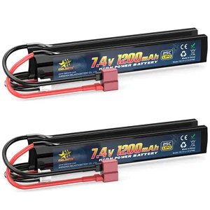 Melasta 7.4v 1200mah DeansTプラグコネクタNimhRcバッテリーパックRedcatレーシングビークル用