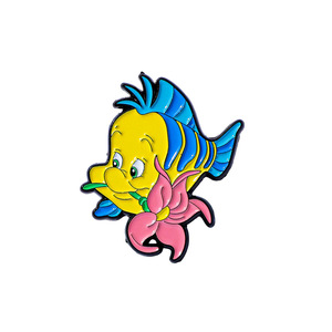 Broche en alliage polyvalente en forme de poisson-clown et sirène, gravée or, style dessin animé, <span class=keywords><strong>film</strong></span> et télévision, pour sac, artisanat métallique - Product Image 5