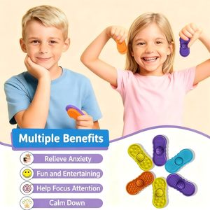 Set di 4 Giocattoli Sensoriali Rotanti per Bambini, Antistress per <span class=keywords><strong>Autismo</strong></span> e ADHD, Giochi Calmanti per Alleviare l'Ansia - Product Image 5