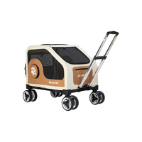 Nouvelle boîte de barre de traction pour animaux de compagnie chien chariot pour animaux de compagnie grande capacité chat bagages pliant voiture Cage
