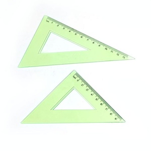 Juego de 4 Reglas de Plástico Transparente Verde de 20 cm, Rectas, Ecológicas y Duraderas, para Matemáticas y Geometría, para Escuela Profesional - Product Image 6
