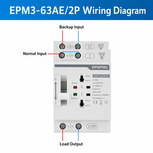 EPEPRO 110V 220V 63A PC Commutateur de transfert automatique monophasé double alimentation ATS 2P pour la maison - Product Image 2