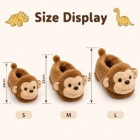 Pantoufles personnalisées en peluche singe, en coton PP, anti-stress, douces, en forme de personnage, pour la promotion de la marque, à prix bas