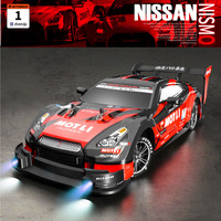 Voiture de course RC M4 DTM à l'échelle 1:16, modèle moulé sous pression, jouet avec fonction de lumière, véhicules miniatures, cadeaux pour garçons
