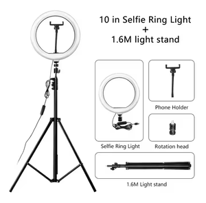Lampe Annulaire LED Dimmable de 26 cm/10 Pouces pour Vidéo en Direct, Selfie et Photographie - Product Image 3