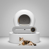Bac à litière intelligent grande capacité pour chats, contrôle par application, autonettoyant, éliminateur d'odeurs ionique, entièrement fermé, en plastique ABS, pour plusieurs chats
