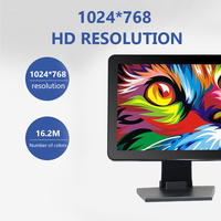 Monitor touchscreen pieghevole da 15 pollici per desktop con supporto, compatibile con Android, Windows e Linux Debian