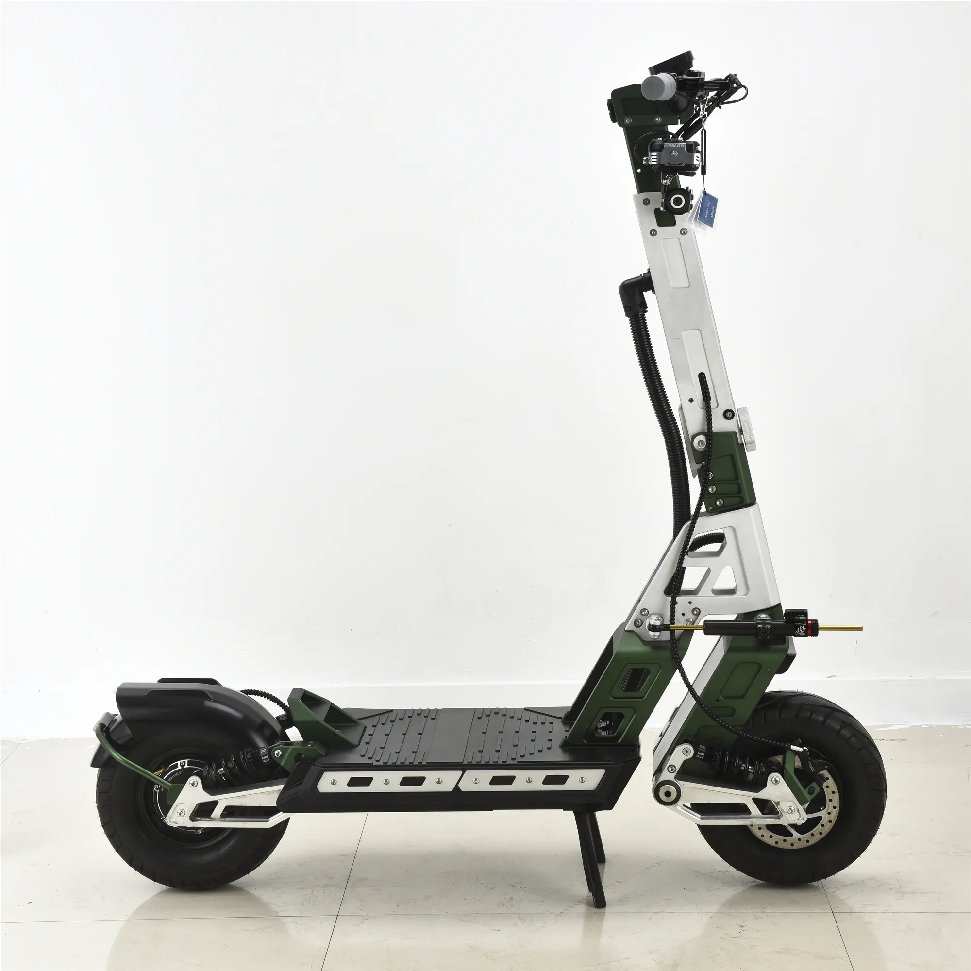 Bir durak servis 60v elektrikli Scooter 1600w çift motorlu trotinette-elektrik-hızlı 13 inç E Scooter koltuk