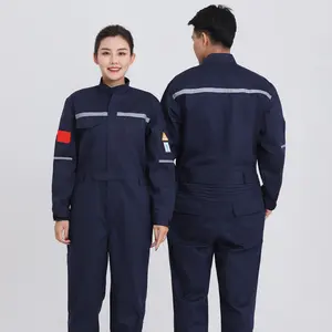 Safety Engineer Flame Retardant Clothes Construction Uniform Flame Retardant Workwear Men Working Fire Resistant Coveralls