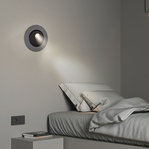 Lampe murale LED <span class=keywords><strong>de</strong></span> nuit avec télécommande, température <span class=keywords><strong>de</strong></span> couleur multiple, abat-jour noir, construction en aluminium, design minimaliste pour <span class=keywords><strong>appartement</strong></span> - Product Image 5