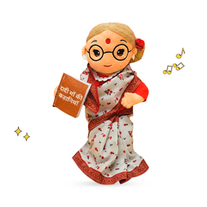 Muñeca de Peluche Interactiva Dadima, Contadora de Cuentos en Hindi, Juguete Educativo para Niños, Aprendizaje del Idioma Hindi - Product Image 1
