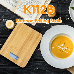 Bilancia da Cucina Elettronica in Bambù Naturale da 10kg con Logo Laser, Prezzo di Fabbrica, Certificata BSCI - Product Image 3