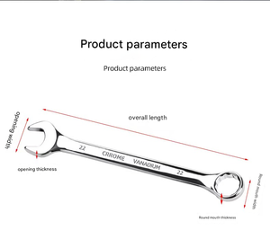 Metric <strong>Combination</strong> <strong>Wrench</strong> High Quality Steel Chrome Finish Adjustable for Custom Industrial Repairing - Product Image 2