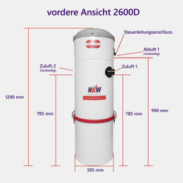 Aspirapolvere Centrale - HOME-VAC 2600D Lo Specialista per Case Passive - Product Image 2