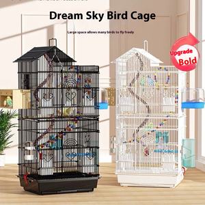 Grande villa de luxe <span class=keywords><strong>Cage</strong></span> à oiseaux en gros <span class=keywords><strong>Cage</strong></span> à oiseaux française à trois étages pour animaux domestiques <span class=keywords><strong>Cage</strong></span> à perroquet solide pour oiseaux transfrontaliers - Product Image 2