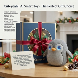 Cuteyeah - Juguete de Peluche de Pingüino con IA, Directo de Fábrica, para Preescolar, Ciencia <span class=keywords><strong>Natural</strong></span>, Diálogo por Voz Inteligente, Pensamiento Lógico, Aprendizaje Temprano - Product Image 1