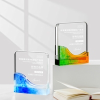 Trophée de démonstration Fourniture d'usine Trophée en cristal Plaque Awards Cadeaux avec logo personnalisé et couleurs Plaques de verre de conception OEM ODM
