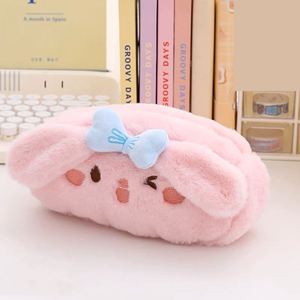 Trousse à crayons en peluche mignonne, étui à crayons doux avec fermeture éclair, trousse à crayons en peluche personnalisée adorable - Product Image 6
