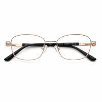 Monture de lunettes HG7118 en métal, verres optiques décorés de cristaux, charnière, quatre couleurs, style élégant pour femme