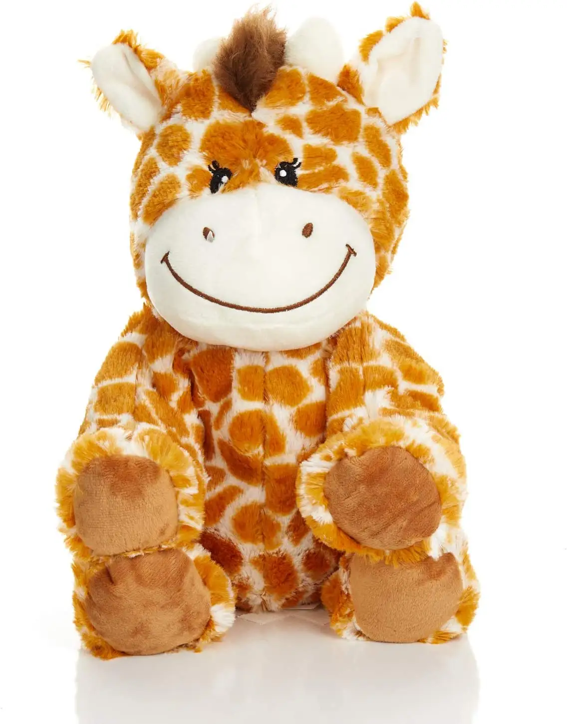 Brinquedo de pelúcia de animal da girafa, brinquedo infantil de inverno com almofada de aquecimento