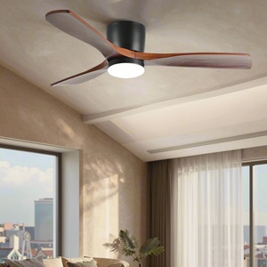 52 Inch 3 Blades LED Ceiling Fan Light Quiet DC Motor Household Living Room <b>Smart</b> Cooling Fan With Light - Product Image 3