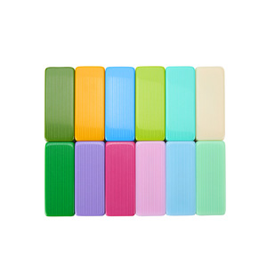 Tuiles de Pai Gow en mélamine à motif bambou 22 mm multicolores pour jeu - Product Image 1