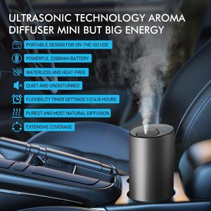 Luxury Portable Waterless Aroma Essential Oil Car Diffuser 1 Year Warranty <b>Battery</b> <b>Operated</b> Timing Function 10-50ml Capacity - Product Image 3