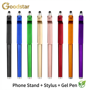 Stylo gel 3-en-1 innovant avec support de téléphone et stylet, impression personnalisée transparente pour une identité de marque claire, pointe 0,5 mm pour signature numérique sur écran, MOQ flexible - Product Image 6