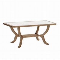 Pieds métalliques robustes, matériau de haute qualité, Table basse en verre transparent