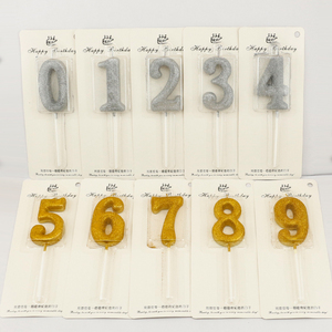 パーティーの新年とイースターの機会のための金と銀の誕生日キャンドル無煙珍しい家の装飾 - Product Image 2