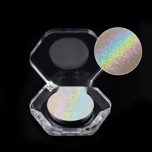 Fournisseur de pigments cosmétiques MLM, palette de fards à paupières à paillettes pressées végétaliennes de votre propre marque, ombre à paupières arc-en-ciel unique