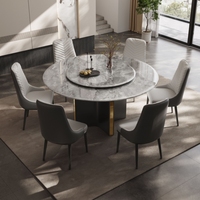 2026 Neues Modell Marmor Runder Esstisch Set Modern Luxuriös für Zuhause Hotel Gewerbliche Nutzung Hochwertiger Ultra-Granit