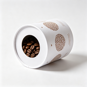 Biodegradable Cylinder <b>Box</b> With Transparent Window Custom Size Tube For Coffee Bean Household Storage Bulk <b>Packing</b> - Product Image 6