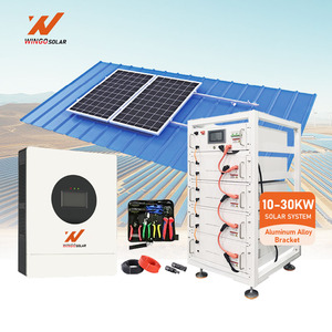 Ensemble complet photovoltaïque hors réseau haute performance 3kw 5kw 10kw 15kw 20kw 30kw Systèmes d'alimentation domestique hybride à énergie solaire - Product Image 1