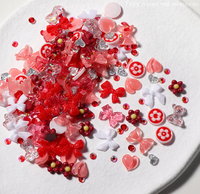 16g/sac Breloques en résine 3D assorties, fleurs, papillons, nœuds, ornements pour manucure, artisanat DIY, accessoires de bijoux