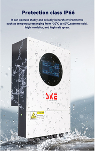 Convertisseur solaire SKE, simple, 6600W, compatible en parallèle, 9 unités, RS485, WiFi, écran tactile LCD, garantie 5 ans, double MPPT, IP66, hybride - Product Image 3