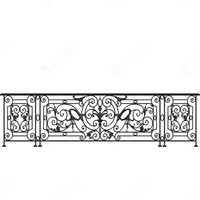 Rampe d'escalier en fer forgé haute résistance, garde-corps en fer galvanisé à chaud, motif et dimensions personnalisés disponibles