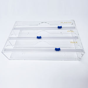 Dispenser <span class=keywords><strong>2</strong></span> in 1 <span class=keywords><strong>3</strong></span> in 1 Wrap Dispenser per carta cerata Dispenser per fogli di alluminio con taglierina per cassetti Dispenser per involucro acrilico - Product Image 4